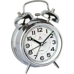 Lowell Justaminute JA7041C réveille-matin Réveil à quartz Argent, Blanc