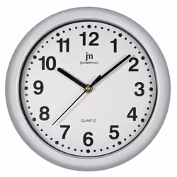 Lowell Justaminute 00710, Mur, Quartz clock, Argent, Plastique, 25 cm