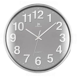 Lowell Justaminute 00816 Horloge à quartz Cercle Chrome, Gris
