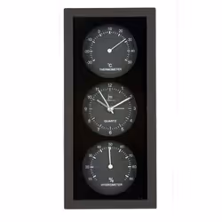 Lowell JA7071N, Mur, Horloge à quartz, Rectangle, Noir, Synthétique ABS, Adultes