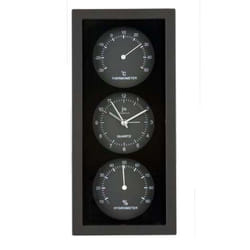 Lowell JA7071N Horloge murale et de table Horloge à quartz Rectangle Noir