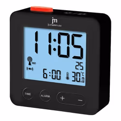Lowell JD9031, Réveil à quartz, Carré, Noir, F, °C, LCD, Bleu