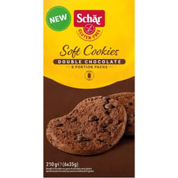 Dr. Schär Soft Cookie Double Chocolate Chocolat, Pépite de chocolat