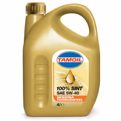 Tamoil 100% Sint SAE 5W-40, 4 L, 5W-40, Eté/hiver, Voiture, Biodiesel/Essence/Éthanol, Moteur diesel, Moteur à essence, Moteu ...