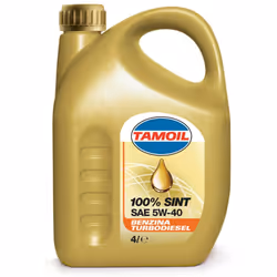 Tamoil 100% Sint SAE 5W-30, 4 L, 5W-30, Eté/hiver, Voiture, Biodiesel/Essence/Éthanol, Moteur diesel, Moteur à essence, Moteu ...