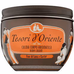 Tesori d’Oriente Lotus Flower and Shea, Crème, Unisexe, Hydratant, Protection, Adoucissant, Tous types de peau, 300 ml, Beurr ...