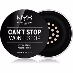 Neutraliser les brillances de votre visage. La poudre libre NYX Professional Makeup Can't Stop Won't Stop matifie votre peau  ...