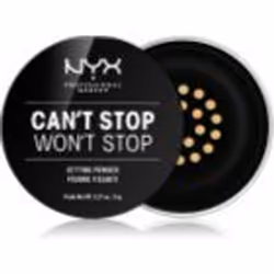 Neutraliser les brillances de votre visage. La poudre libre NYX Professional Makeup Can't Stop Won't Stop matifie votre peau  ...