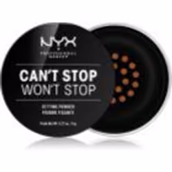 Neutraliser les brillances de votre visage. La poudre libre NYX Professional Makeup Can't Stop Won't Stop matifie votre peau  ...
