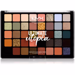 Mates et métallisées, discrètes et vives, froides et chaudes. La palette de fards à paupières NYX Professional Makeup Ultimat ...