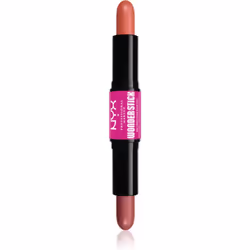Effet bonne mine assuré ! Illuminez vos joues avec le duo de fards à joues NYX Professional Makeup Wonder Stick Blush qui met ...