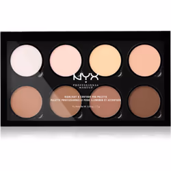 Soulignez votre beauté naturelle en seulement quelques coups de pinceau. La palette contouring NYX Professional Makeup Highli ...