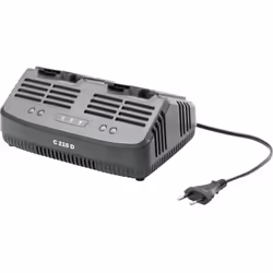 Informations techniques Nombre de canaux/baies de charge : 2 Tension de fonctionnement : 230 V Chargeur double C 215 D Le dou ...