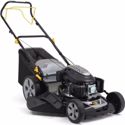 Tondeuse à gazon thermique 166cm³ - largeur coupe 51 cm - autotractée avec indicateur bac plein - noire