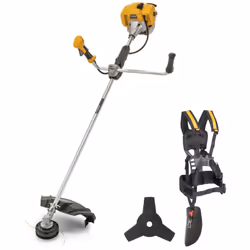 La débroussailleuse STIGA BC 535 B est alimentée par un moteur à essence à 2 temps de 32,6 cm³ (0,9 kW) et propose une largeu ...