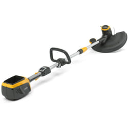 STIGA GT 500e Trimmer sans fil - Puissant et silencieux, batterie 48V 4 Ah, tête Tap&Go à double fil, poignée et manche réglables, plateau alimenté