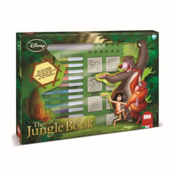 Coffret de tampons - MULTIPRINT - 4772 - Le Livre de la Jungle - 7 tampons bois et latex 12 feutres Giotto règle album coloriage