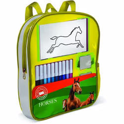 Sac à dos garni - MULTIPRINT - 24895 - 4 tampons Les Chevaux