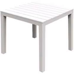 Table De Jardin Carree Couleur: Blanc 78x78x72cm (largeur/profondeur/hauteur) Modèle: Bali. Poids: 8,5 kg Fabriqué En Résine ...