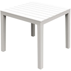Table de jardin carree couleur : blanc 78x78x72cm modèle : bali Ipae Progarden