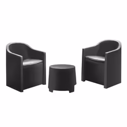Ipae-Progarden 8009271058019, Anthracite, Polypropylène (PP), 2 siège(s), 41 cm, 35 cm, 38 cm