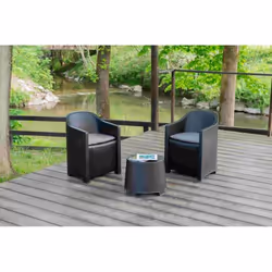 Ipae-Progarden 8009271058019 ensemble de meubles de jardin Anthracite