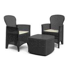 Ipae-Progarden Set Tree ensemble de meubles de jardin Anthracite