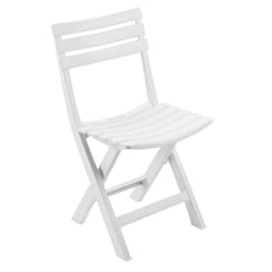 Chaise pliante en résine blanche Birki
