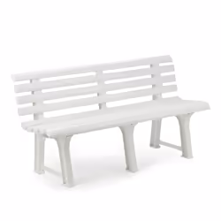 Banc De Jardin Couleur: Blanc 145x49x74cm (largeur/profondeur/hauteur) Modèle: Orchidea. Poids: 9,5 Kg Fabriqué En Polypropyl ...
