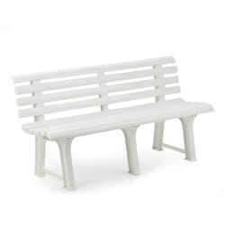 Banc de jardin Orchidea - Design élégant en polypropylène blanc - Dimensions 145x49x74cm - Mobilier extérieur durable
