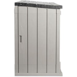 Coffre de jardin storer plus xl - Résine - Capacité 1270L - Taupe et marron
