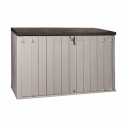 Ce coffre de jardin en résine taupe OSBORN répond à vos exigences pour maintenir un visuel impeccable dans votre cour extérie ...