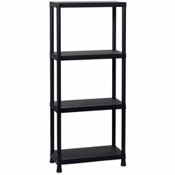Toomax UNIVERSAL 63 - 4, Etagère d'angle, Autonome, Noir, Balcon, Jardin, Bureau, Placard, Toilettes, Classique, Rectangle