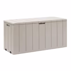 Coffre de jardin BRAVO - Résine - Toomax - Taupe - Capacité 270L - 1175 x 45 x 56 cm