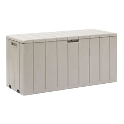 Coffre de jardin BRAVO - Résine - Toomax - Taupe - Capacité 270L - 1175 x 45 x 56 cm