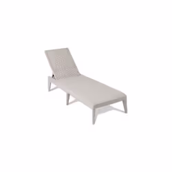 Tumbona de exterior Toomax art.950 efecto ratan de resina gris topo ideal para piscina jardin terraza