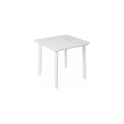 Plastmeccanica - Table de résine extérieure avec pieds réglables blancs 77x77 cm