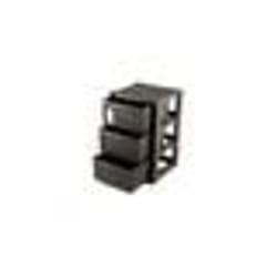 Commode - Kreher - 3 tiroirs - Plastique - Effet tressé - Montage facile