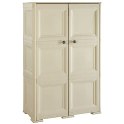 Multifonctions 2 Portes 3 modules, Plastique, Angora, 79 x 47 x 125 cm - Tontarelli