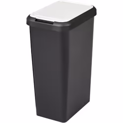Poubelle avec couvercle Touch & Lift - Blanc - 29,2 x 39,2 x 59,6 cm
