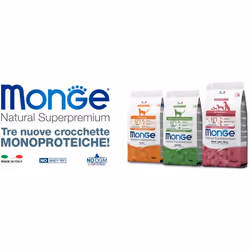 NOMBRE D'ARTICLES : Monge Natural Superpremium All breeds Adult Monoprotein* Bœuf avec Riz est un aliment complet pour chiens ...