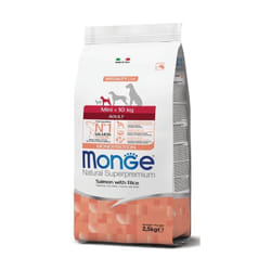 Monge - Natural Superpremium Mini Adult Monoprotein Saumon avec du riz