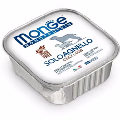 Monge Dog Monoprotein Solo Agneau 150g Aliment complet hypoallergénique sous forme d'un délicieux pâté d'agneau , destiné aux ...
