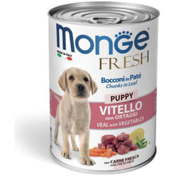 Pâté de veau frais aux légumes Monge Puppy 400g