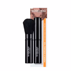 Deborah Milano Retractable Face Brush, Pinceau à poudre, Arrondi, Duveteux, Noir, Femmes