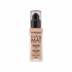 Deborah Milano Extra Mat Perfection Foundation, Flacon pompe, Liquide, Tous types de peau, Matifiant, Neutre, Beige