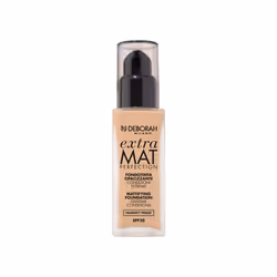 Deborah Milano Extra Mat Perfection, Flacon pompe, Liquide, Peau grasse, Tous types de peau, Matifiant, Hydratant, Beige, Haz ...