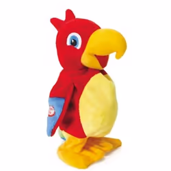 De.Car2 26138, Oiseau en peluche, Interactif, Sonore, AAA, Piles fournies