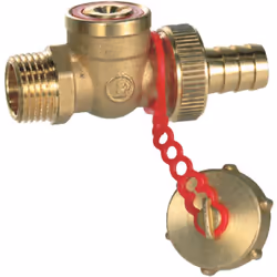 robinet de vidange laiton a boisseau spherique avec porte caoutchouc et bouchon r608 1/2, giacomini, ref.r608y013/robinet de  ...