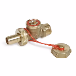 Robinet à boisseau sphèrique Raccord de tuyau M Giacomini R608 Robinet à bille avec raccords de buse mâle. Convient pour l'ea ...